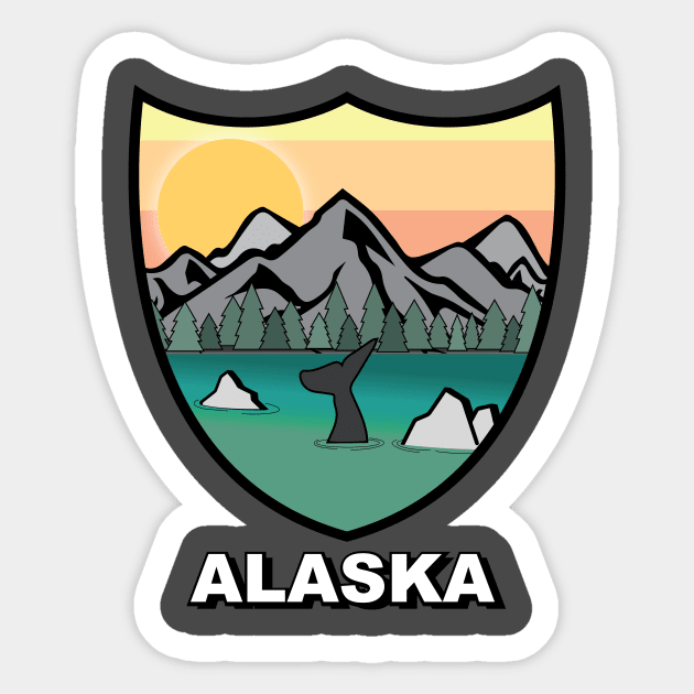 Alaska Cruise Whale and Icebergs Sticker by KevinWillms1